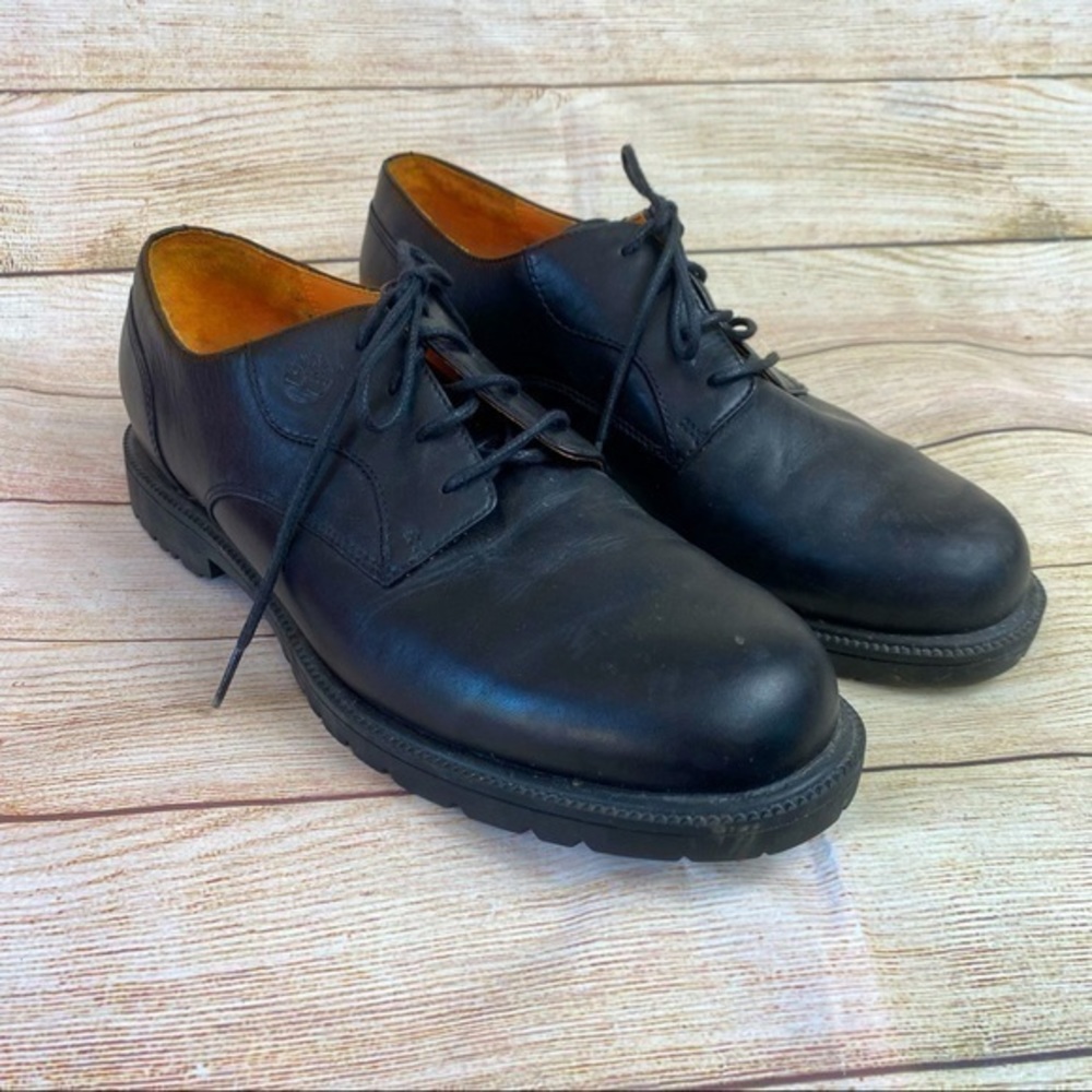 Timberland black leather stormbucks waterproof Oxford. Mens size 12